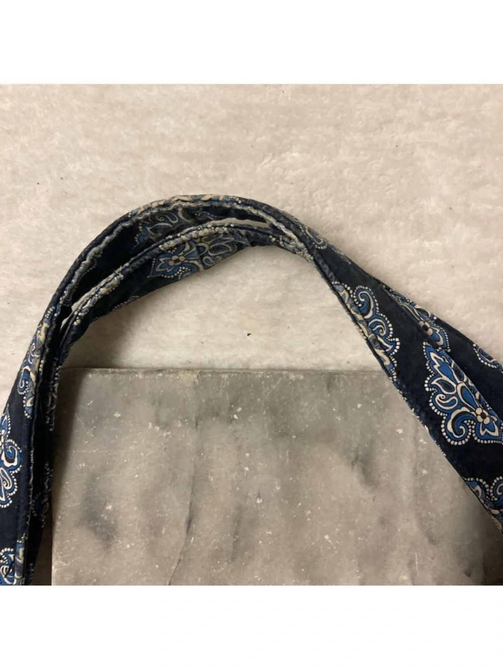 Vera Bradley Calypso Blue Paisley Purse Bag Multiple Compartments Zipper - Picture 12 of 13